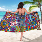 Mandala Tile Bohemian Pattern Print Beach Sarong Wrap