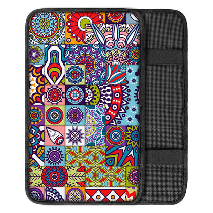 Mandala Tile Bohemian Pattern Print Car Center Console Cover