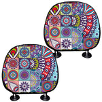 Mandala Tile Bohemian Pattern Print Car Headrest Covers