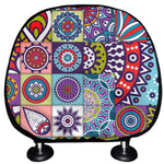 Mandala Tile Bohemian Pattern Print Car Headrest Covers