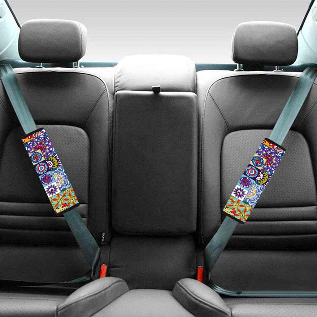 Mandala Tile Bohemian Pattern Print Car Seat Belt Covers