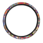 Mandala Tile Bohemian Pattern Print Car Steering Wheel Cover
