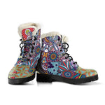Mandala Tile Bohemian Pattern Print Comfy Boots GearFrost