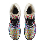 Mandala Tile Bohemian Pattern Print Comfy Boots GearFrost