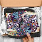 Mandala Tile Bohemian Pattern Print Comfy Boots GearFrost