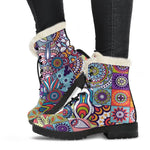 Mandala Tile Bohemian Pattern Print Comfy Boots GearFrost