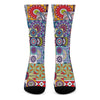 Mandala Tile Bohemian Pattern Print Crew Socks