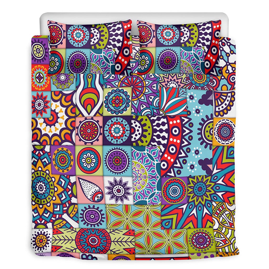 Mandala Tile Bohemian Pattern Print Duvet Cover Bedding Set