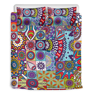 Mandala Tile Bohemian Pattern Print Duvet Cover Bedding Set