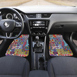 Mandala Tile Bohemian Pattern Print Front and Back Car Floor Mats