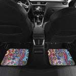 Mandala Tile Bohemian Pattern Print Front and Back Car Floor Mats