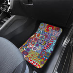 Mandala Tile Bohemian Pattern Print Front and Back Car Floor Mats