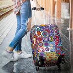 Mandala Tile Bohemian Pattern Print Luggage Cover GearFrost