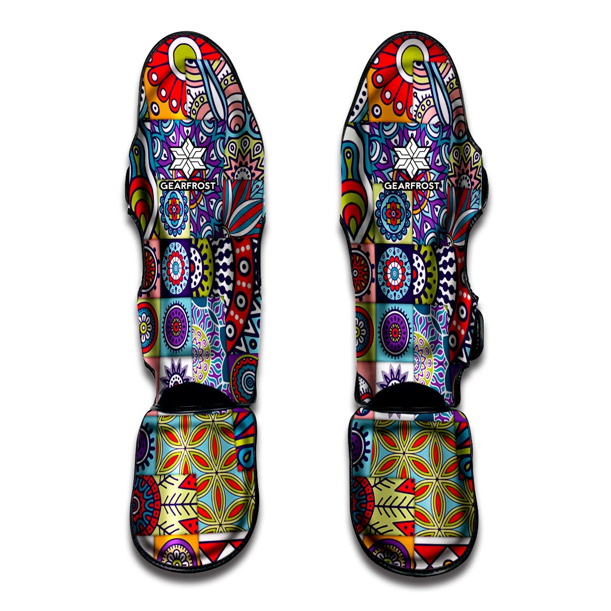 Mandala Tile Bohemian Pattern Print Muay Thai Shin Guard