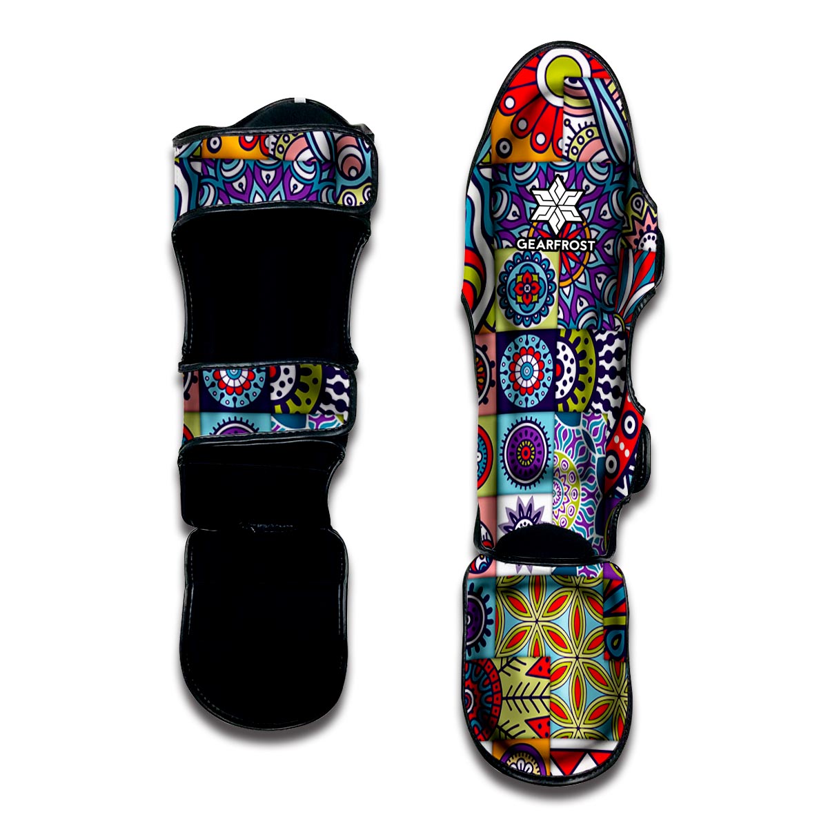Mandala Tile Bohemian Pattern Print Muay Thai Shin Guard