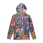 Mandala Tile Bohemian Pattern Print Pullover Hoodie