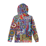 Mandala Tile Bohemian Pattern Print Pullover Hoodie