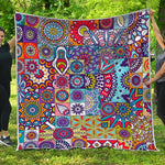 Mandala Tile Bohemian Pattern Print Quilt
