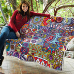 Mandala Tile Bohemian Pattern Print Quilt