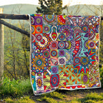 Mandala Tile Bohemian Pattern Print Quilt