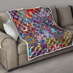 Mandala Tile Bohemian Pattern Print Quilt
