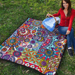 Mandala Tile Bohemian Pattern Print Quilt