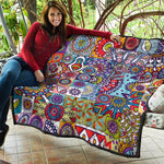 Mandala Tile Bohemian Pattern Print Quilt