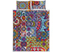 Mandala Tile Bohemian Pattern Print Quilt Bed Set