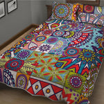 Mandala Tile Bohemian Pattern Print Quilt Bed Set