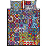 Mandala Tile Bohemian Pattern Print Quilt Bed Set