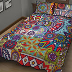 Mandala Tile Bohemian Pattern Print Quilt Bed Set
