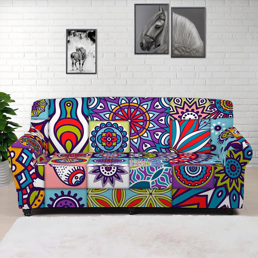 Mandala Tile Bohemian Pattern Print Sofa Cover