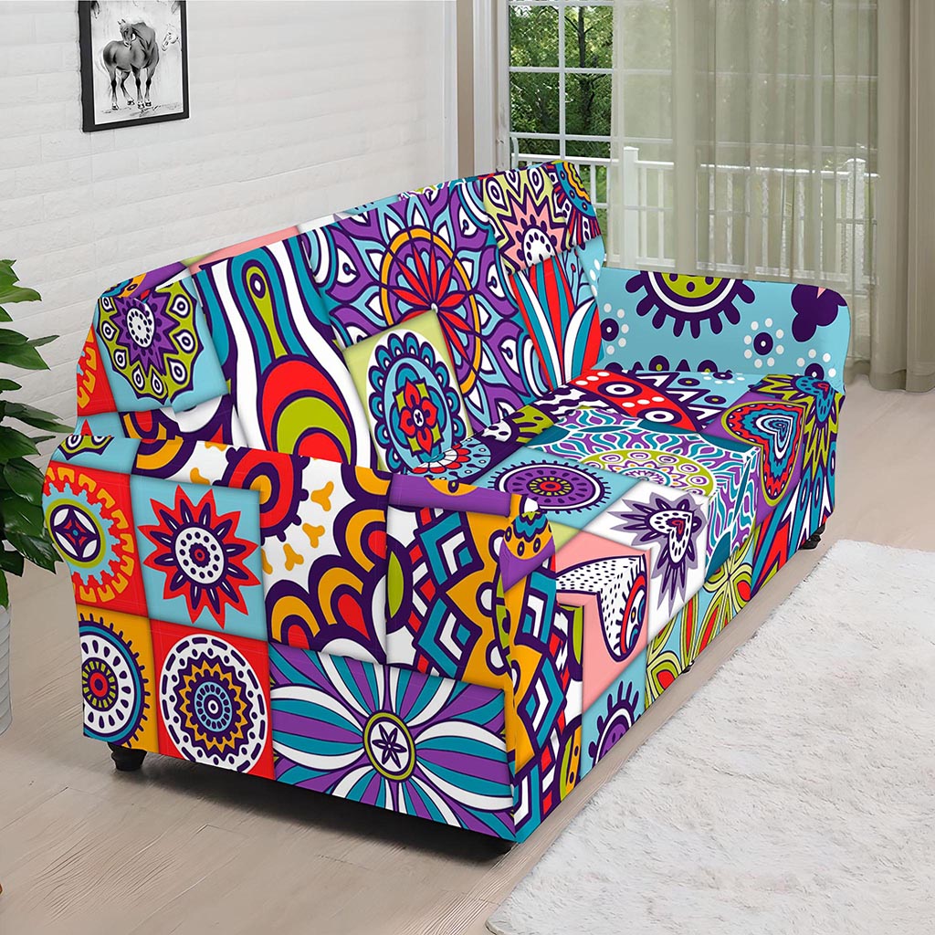 Mandala Tile Bohemian Pattern Print Sofa Cover