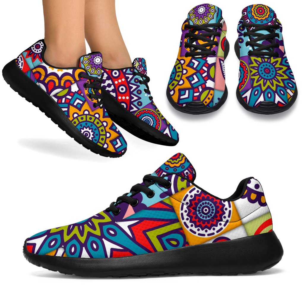 Mandala Tile Bohemian Pattern Print Sport Shoes GearFrost