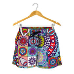 Mandala Tile Bohemian Pattern Print Women's Shorts