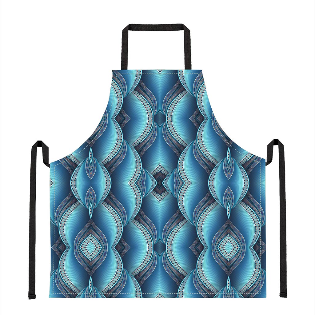 Mandala Waves Bohemian Pattern Print Apron