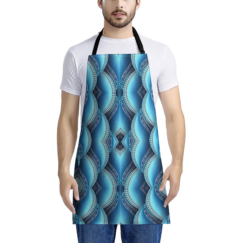 Mandala Waves Bohemian Pattern Print Apron