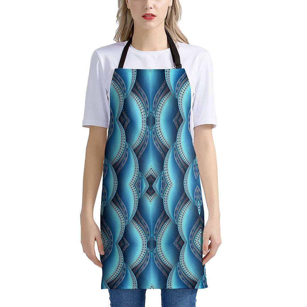 Mandala Waves Bohemian Pattern Print Apron