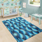 Mandala Waves Bohemian Pattern Print Area Rug GearFrost