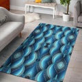 Mandala Waves Bohemian Pattern Print Floor Mat