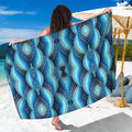 Mandala Waves Bohemian Pattern Print Beach Sarong Wrap