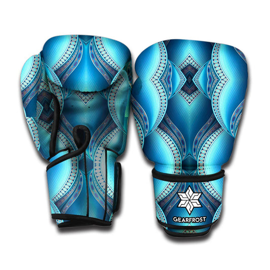 Mandala Waves Bohemian Pattern Print Boxing Gloves
