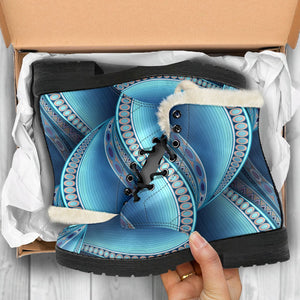 Mandala Waves Bohemian Pattern Print Comfy Boots GearFrost