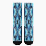 Mandala Waves Bohemian Pattern Print Crew Socks