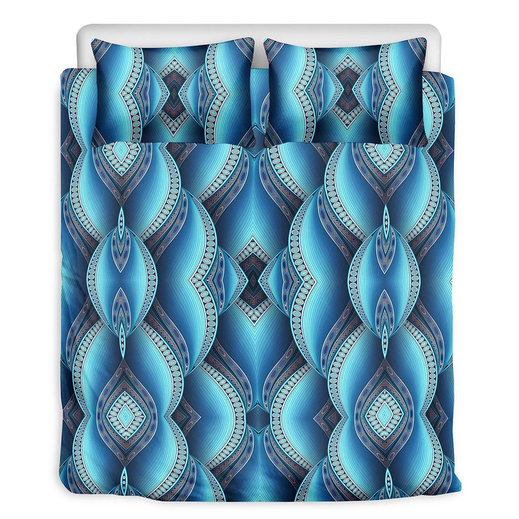 Mandala Waves Bohemian Pattern Print Duvet Cover Bedding Set