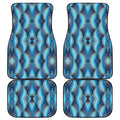 Mandala Waves Bohemian Pattern Print Front and Back Car Floor Mats