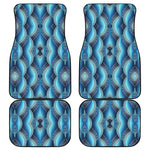 Mandala Waves Bohemian Pattern Print Front and Back Car Floor Mats