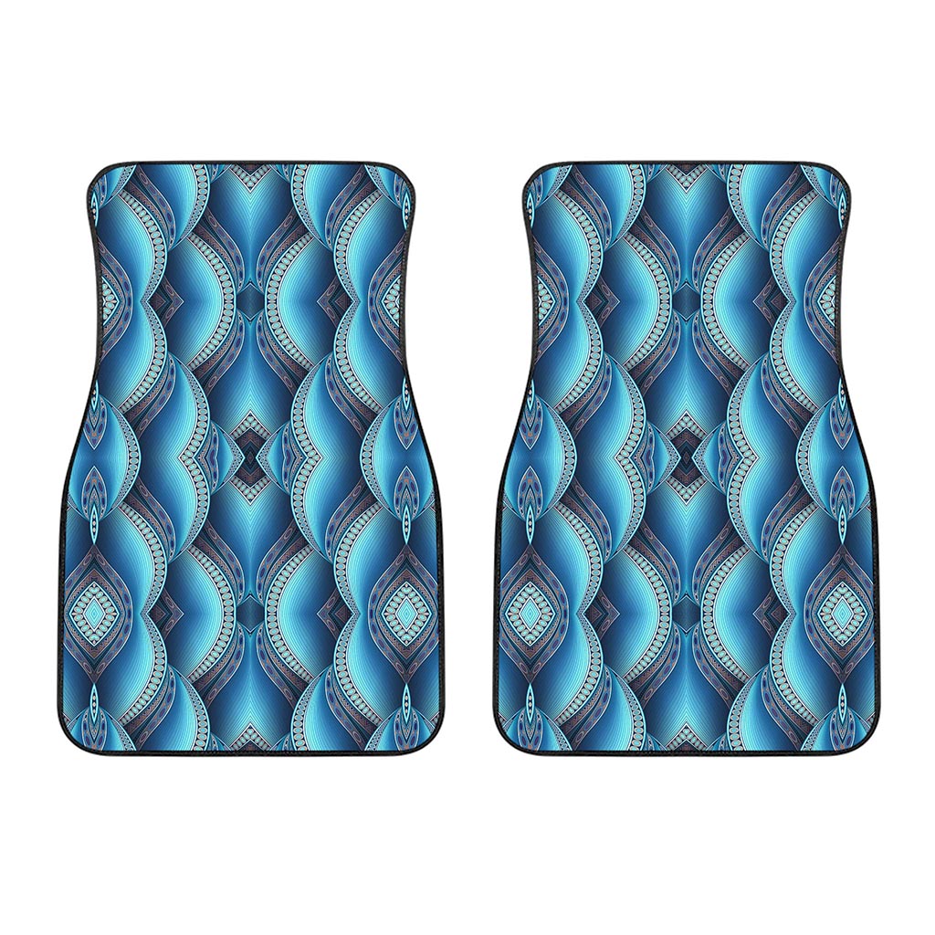 Mandala Waves Bohemian Pattern Print Front Car Floor Mats
