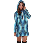 Mandala Waves Bohemian Pattern Print Hoodie Dress GearFrost