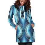 Mandala Waves Bohemian Pattern Print Hoodie Dress GearFrost